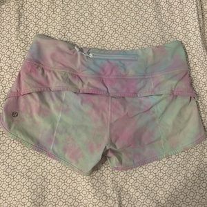 Pastel Tie Dye Lululemon Shorts Size 4!